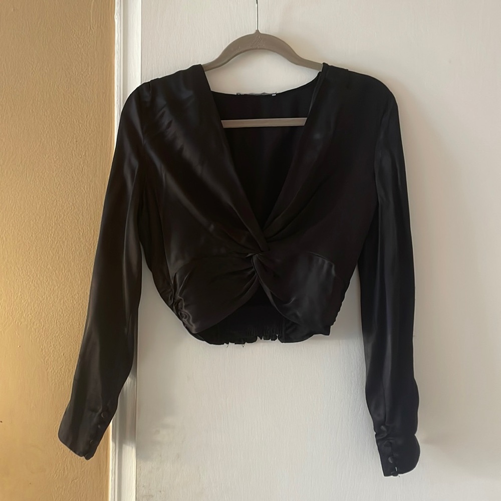 Zara Satin Crop Top
